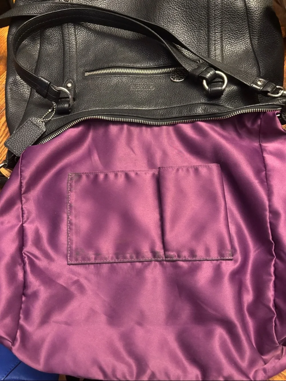 Coach Madison Alexandra Black Pebbled Leather Tote - Picture 12 of 13